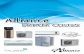 Alliance - Air Conditioning Experts - Aircon Experts · Alliance ERROR CODES. 2 2. Atlantic Midwall units ... Pa Open lower e-heater circuit protection Pb Lower e-heater overloaded