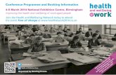 Conference Programme and Booking Information - …isma.org.uk/wp-content/uploads/2013/11/HW14-Conference-Programm… · Conference Programme and Booking Information ... KFC UK & Ireland