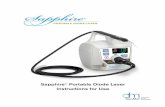 Sapphire Portable Diode Laser Instructions for Use - …media.denmat.com/OrchestraCMS/a2S800000000D90EAE.pdfThe Sapphire Portable Diode Laser is indicated for use in dental intraoral