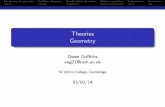 Theories Geometry - University of Cambridge · Theories Geometry Owen Gri ths ... geometry Euclid was not the rst to contribute to this project, but his contribution was the most