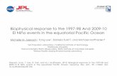Biophysical response to the 1997-98 And 2009-10 El Niño … · Biophysical response to the 1997-98 And 2009-10 El Niño events in the equatorial Pacific Ocean ... During this westward