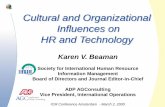 Cultural and Organizational Influences on HR and …karenvbeaman.com/wp-content/uploads/2016/01/ICM2000...ICM Conference Amsterdam - March 2, 2000 Cultural and Organizational Influences