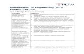 Introduction To Engineering (IED) Detailed Outline€¦ · Introduction To Engineering (IED) Detailed Outline ... orthographic projection, oblique, ... specific notes (such as hole