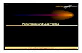 Performance and Load Testing - Software Testing Genius · Performance & Load Testing Basics Introduction to Performance Testing Difference between Performance, Load and Stress Testing