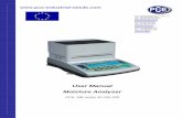 User Manual Moisture Analyser - PCE Group · Type PCE-MB 50 PCE-MB 100 PCE-MB 200 ... 1/F1 - digit key 1 / START ... After self-tests and result stabilisation zero indication is displayed.