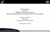 CCP Status to the NASA Advisory Council Human … · NASA Advisory Council Human Exploration and Operations Committee ... 3.2.8 Detect and ... CCP Status to the NASA Advisory Council