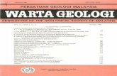PERSATUAN GEOLOGI MALAYSIA - Publications of the …€¦ ·  · 2014-09-16PERSATUAN GEOLOGI MALAYSIA ... GSM Petroleum Geology Seminar '80 ... News on the Malaysian mining and oil