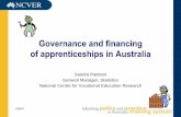 Governance and financing of apprenticeships in Australia · Governance and financing of apprenticeships in Australia ... Raw non-trade Smoothed non-trade Raw trade Smoothed trade