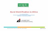 Rural Electrification in Africa · West African Power Industry Convention 2007, Abuja, NIGERIA Rural Electrification in Africa Dr. Andreas Wiese ... currently underway to expand and