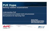 APC Understanding PUE Denis.ppt - BICSI Hype Setting realistic expectations Understanding PUE Measurement and analysis tools and processes Best practices for improving PUE Dennis Bouley
