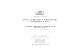 Public Service Employee Relations Act ("PSERA") - Alberta · 1 PUBLIC SERVICE EMPLOYEE RELATIONS ACT Chapter P-43 Table of Contents 1 Definitions Part 1 Application 2 Application