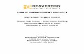 PUBLIC IMPROVEMENT PROJECT - Beaverton School District · PUBLIC IMPROVEMENT PROJECT ... Bidders shall submit a First-Tier Subcontractor Disclosure Form *EITHER* with the sealed Bid