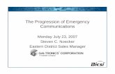 The Progression of EmergencyThe Progression of … · The Progression of EmergencyThe Progression of Emergency Communications ... Eastern District Sales Manager GAI-TRONICS CORPORATION