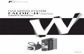 Warning - Innovating Energy Technology | Fuji Electric … manual is the User's Manual for Fuji's FALDIC-W Series AC Servo System. The User's Manual comes in one volume and covers