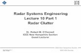 Introduction to Radar Systems 2004 - University of New ...aess.cs.unh.edu/Radar 2010 PDFs/Radar 2009 A_10 Radar Clutter1.pdf · Detection. Signal Processor Computer. ... Radar Systems