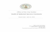 Audit of Selected Service Contracts - VBgov.com · Office of the City Auditor . Audit of Selected Service Contracts . Report Date: April 10, 2015 . Office of the City Auditor . 2401