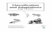 Classification and Adaptations - Taronga Zoo and Adaptations Zoo Education Classification and Adaptations – Stage 4 Science Ed ucation Resource 2 This resource is to be used as part