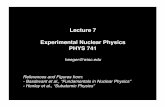 Lecture 7 Experimental Nuclear Physics PHYS 741neutrino.physics.wisc.edu/teaching/PHYS741/PHYS741_lecture_7.pdf · Karsten Heeger, Univ. Wisconsin Experimental Nuclear Physics - PHYS741