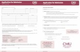 Application for Admission - Applying to CMU | Central …€¦ ·  · 2017-03-21Application for Admission College of Graduate Studies ... Statement of Purpose. A brief statement
