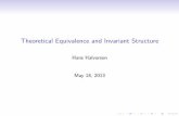 Theoretical Equivalence and Invariant Structure - Home | …hhalvors/talks/uwo-slides.pdf ·  · 2015-01-03Co-opted for philosophy of science by Glymour: “Theoretical realism and