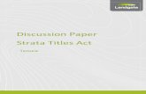Strata Titles Act Reform - Landgate · Strata Titles Act Reform Tenure ... Section 2: Introduction to Tenure Reforms 3 ... Consumer education 57 6.6 Title aspects 57