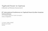 Typhoid Fever in Samoa - Coalition against Typhoid · clinical data. Objective 2: • Review, propose, ... • Typhoid fever is a serious public health threat in Samoa ... • All