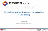 Creating Value through Innovative IT Auditing - GTACS · Creating Value through Innovative IT Auditing Ronnie Koh ... The 4Ps Proactive •Special ... Apple Safari Browser Vulnerability