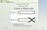 Steve Whitmore January 2018 User’s Manualswhitmore/courses/ensc305/pdf... · audience and organizational issues to consider when writing ... writing expert be engaged? •Technical