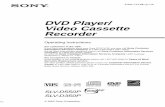 DVD Player/ Video Cassette Recorder - Sony · Sony DVD Player/Video Cassette Recorder. Before operating this player, please read this manual ... (playback only) labeled with identical
