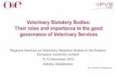 Veterinary Statutory Bodies: Their roles and importance …web.oie.int/RR-Europe/eng/events/docs/A04_VSB Reg... · Veterinary Statutory Bodies: Their roles and importance in the good