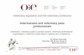 veterinarians And Veterinary Para- Professionals - OIE Africa · Veterinary legislation establishing a VSB should include the following objectives and functions:-to regulate veterinarians