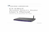 Wireless ADSL2+ Router User’s Manualcomtrend.com/dbase/download/CT5361T_A3.3.pdf · Wireless ADSL2+ Router User’s Manual Version A3.5, ... CHAPTER 5 QUICK SETUP ... Four 10/100