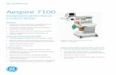 Aespire 7100 - GE Healthcare Worldwide/media/Downloads/us/Product/... · Aespire 7100 Exceptional ... • Only one scheduled maintenance check per year ... Datex-Ohmeda, Inc., a General