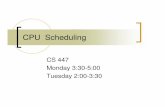 CPU scheduling - cse.iitb.ac.inrkj/cs347/scheduling.pdf · Requirements of CPU Scheduling CPU and IO cycles ... Somewhere between FCFS and SJF ... have to wait for T*n-1 time units