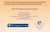1 Control of gas discharge plasma properties utilizing …doeplasma.eecs.umich.edu/files/Web_Demidov_Vladimir_2010...1 Control of gas discharge plasma properties utilizing nonlocal