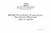 2017-2018 BSW Portfolio Capstone Student Manual … · Purpose of Portfolio Site ... for a listing of the specific course work portfolio products (evidences) and the respective practice