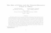 TheRiseofChinaandtheNaturalResource Curse in Africa · TheRiseofChinaandtheNaturalResource Curse in Africa ... We provide strong novel evidence ... consequences are typically absent