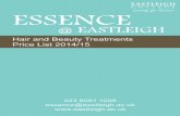 ESSENCE - Amazon Web Services 8091 1028 8essence@eastleigh.ac.uk Beauty Facial Treatments 4 Eye Treatments 5 Nail Care 5 Massage & Holistic Therapy 6 Hair Removal ...