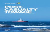 POST- CASUALTY TOWAGE · P&I coverage during post-casualty towage, ... aﬂoat” generally means that there is no requirement of any governmental agency, ... • Bollard pull requirements