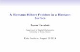 A Riemann-Hilbert Problem in a Riemann Surface · For long times the perturbed Toda lattice is asymptotically close to the following limiting lattice: Y ...