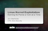 Linux Kernel Exploitation - Hi there! | Jon Oberheide Oberheide – SOURCE Boston 2010 – Linux Kernel Exploitation Slide # 21 Kernel Attack Surface KERNEL SYSTEM CALLS MM SUBSYSTEM