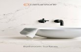 Bathroom Surfaces - caesarstone.com.au · Our surfaces consist of up to 93% quartz which is stronger than natural stone and one of nature’s hardest minerals ... which can be used