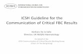 Critical Results Management: New ICSH Guideline - ISLH LA... · Critical results and critical tests ... Parameter Lower alert threshold Upper alert threshold ... Critical Results