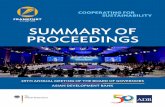 SUMMARY OF PROCEEDINGS - Asian Development … of Proceedings of the Forty-Ninth Annual Meeting of ... Nepal earthquake and cyclones in the Pacific, (2) ... Myanmar, the Philippines,