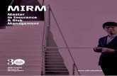 MASTER IN INSURANCE & RISK MANAGEMENT · KPMG Advisory IBM International Underwriting Association Lloyd’s Lufhansa Marsh Milliman Moody’s Munich Re Partner Reinsurance Europe