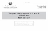 English Language Arts 1 and 2 Grades 9–10 Test … Language Arts 1 and 2 Grades 9–10 Test Booklet Table of Contents Grade 9 English Language Arts 1 ..... 3