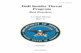1.1 Personnel Hub Hiring DoD Insider Threat Program to confer with their Office of General ... The DoD Insider Threat Program has compiled data and information from several ... and