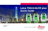 Leica TS02&06/09 plus Quick Guide - WU Tech · Leica FlexLineTS02/TS06/TS09 User Manual ... Station To enter station data and set the ... Our commitment to total customer satisfaction.