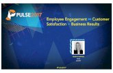 Employee Engagement Customer Satisfaction = Business Results · Employee Engagement Customer Satisfaction = Business Results MARY ... employee engagement experience 10% ... scores