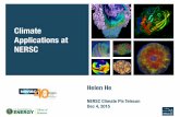 Climate Applications at NERSC · Helen He !! NERSC Climate PIs Telecon! Dec 4, 2015 Climate Applications at NERSC